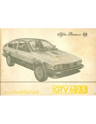 1984 ALFA ROMEO GTV6 2.5 INSTRUCTIEBOEKJE NEDERLANDS