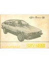 1984 ALFA ROMEO GTV6 2.5 INSTRUCTIEBOEKJE NEDERLANDS