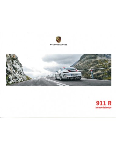 2016 PORSCHE 911 R INSTRUCTIEBOEKJE NEDERLANDS