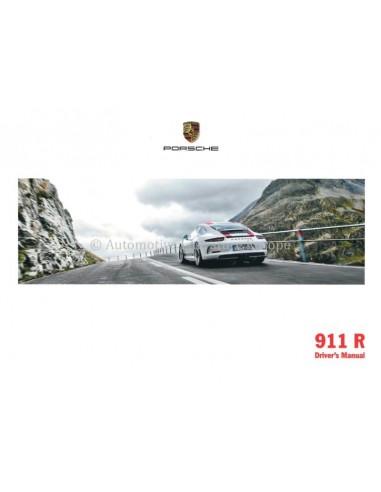 2016 PORSCHE 911 R INSTRUCTIEBOEKJE NEDERLANDS