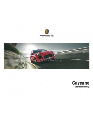 2013 PORSCHE CAYENNE OWNER'S MANUAL GERMAN