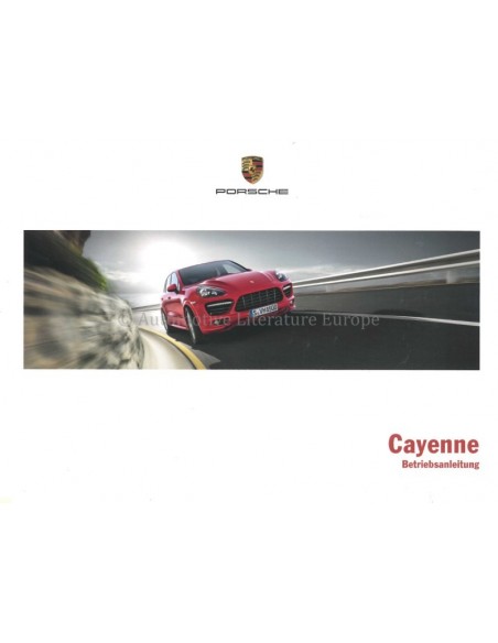 2014 PORSCHE CAYENNE BETRIEBSANLEITUNG DEUTSCH