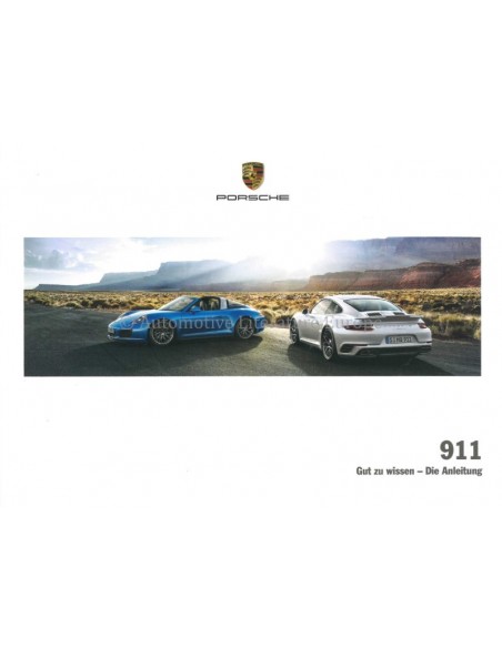 2017 PORSCHE 911 BETRIEBSANLEITUNG DEUTSCH