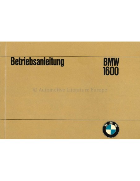 1967 BMW 1600 BETRIEBSANLEITUNG DEUTSCH