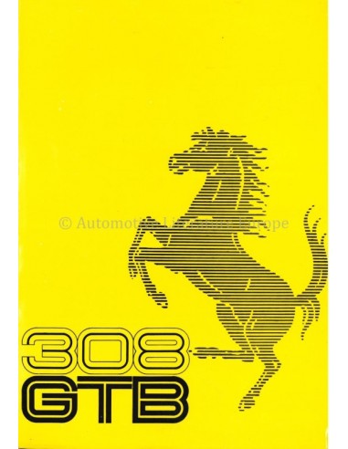 1975 FERRARI 308 GTB BETRIEBSANLEITUNG 116/75