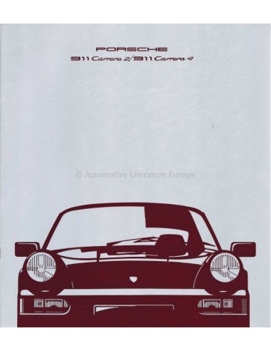 1990 PORSCHE 911 CARRERA BROCHURE DUITS