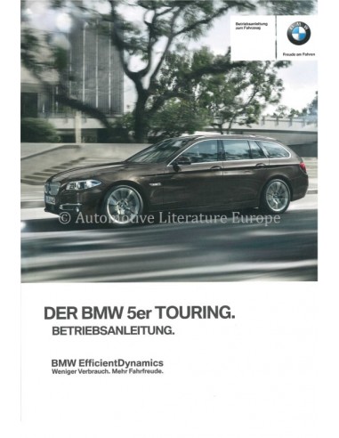 2013 BMW 5 SERIES TOURING OWNERS MANUAL GERMAN