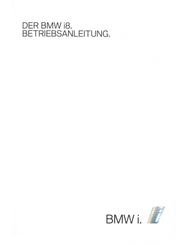 2015 BMW I8 OWNERS MANUAL GERMAN