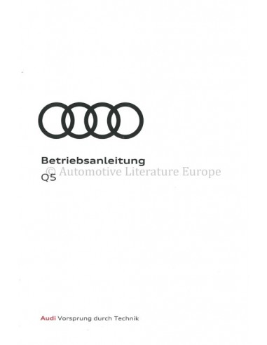 2017 AUDI Q5 OWNER'S MANUAL GERMAN