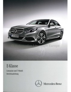 2013 MERCEDES BENZ E CLASS OWNER'S MANUAL GERMAN