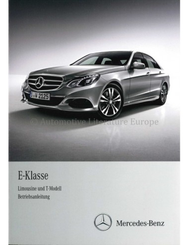 2013 MERCEDES BENZ E KLASSE BETRIEBSANLEITUNG DEUTSCH