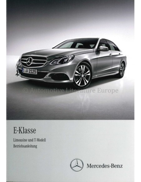 2013 MERCEDES BENZ E CLASS OWNER'S MANUAL GERMAN