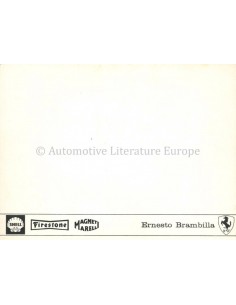 1969 FERRARI ERNESTO BRAMBILLA  POSTCARD 2