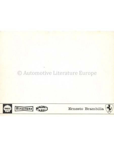 1969 FERRARI ERNESTO BRAMBILLA POSTKARTE