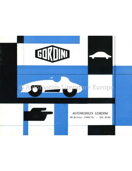 1957 GORDINI T.35 BROCHURE FRENCH