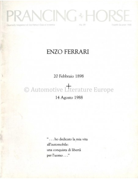 1988 FERRARI PRANCING HORSE MAGAZINE 90