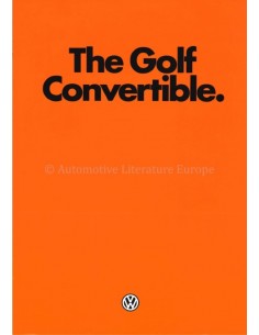 1980 VOLKSWAGEN GOLF CONVERTIBLE BROCHURE ENGLISH