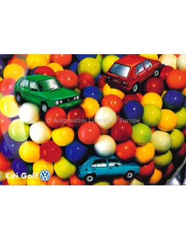 1998 VOLKSWAGEN CITY GOLF LEAFLET ENGELS