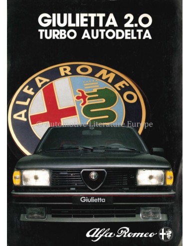 1983 ALFA ROMEO GIULIETTA 2.0 TURBO AUTODELTA BROCHURE DUITS