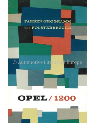 1960 OPEL 1200 COLOUR & INTERIOR BROCHURE GERMAN