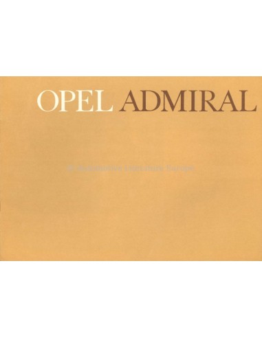 1964 OPEL ADMIRAL A BROCHURE NEDERLANDS