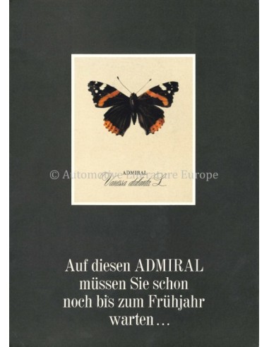 1966 OPEL ADMIRAL A BROCHURE GERMAN