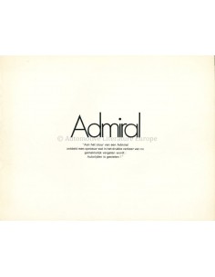 1971 OPEL ADMIRAL B BROCHURE DUTCH
