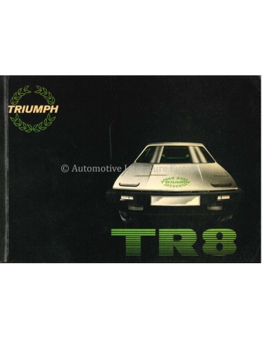 1980 TRIUMPH TR8 BETRIEBSANLEITUNG ENGLISCH