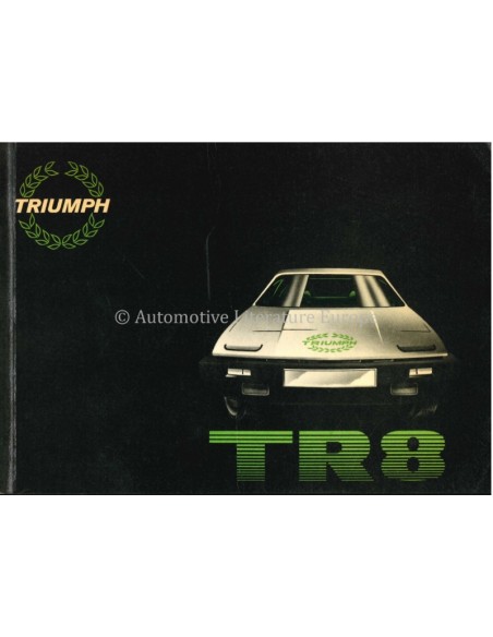 1980 TRIUMPH TR8 OWNERS MANUAL ENGLISH
