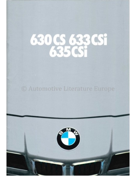 1979 BMW 6 SERIES BROCHURE DUTCH