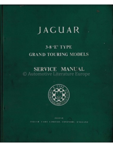 1960 JAGUAR 3.8 LITRE GRAND TOURING SERVICE MANUAL ENGLISH