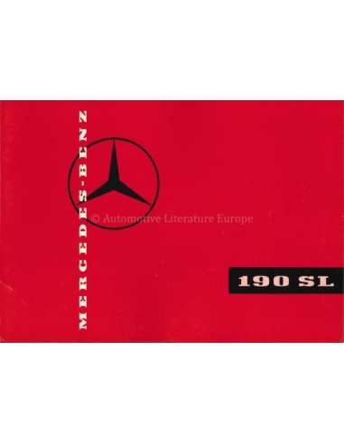 1958 MERCEDES BENZ 190 SL ROADSTER & COUPE PROSPEKT DEUTSCH