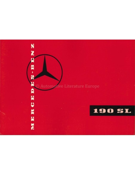 1958 MERCEDES BENZ 190 SL ROADSTER & COUPE BROCHURE DUITS