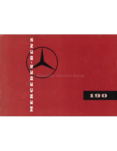 ~1958 MERCEDES BENZ 190 BROCHURE DUITS