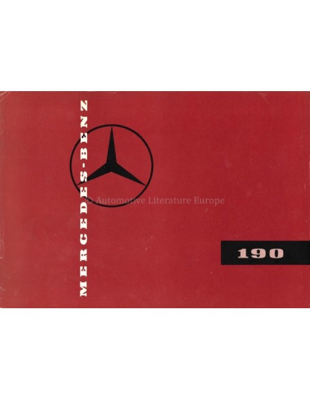 ~1958 MERCEDES BENZ 190 PROSPEKT DEUTSCH