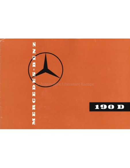 1959 MERCEDES BENZ 190D BROCHURE GERMAN