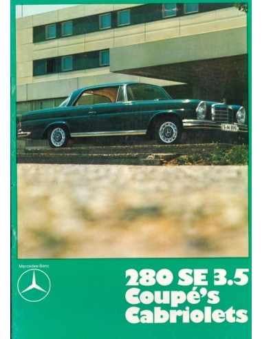 1971 MERCEDES BENZ 280 SE 3.5 COUPE & CABRIOLET BROCHURE DUTCH