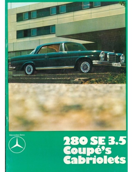 1971 MERCEDES BENZ 280 SE COUPE & CABRIOLET PROSPEKT NIEDERLÄNDISCH