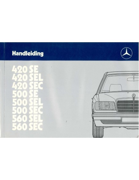 1985 MERCEDES BENZ S CLASS OWNERS MANUAL DUTCH