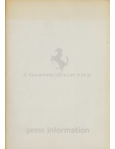 1982 FERRARI PROGRAMMA PERSMAP ENGELS