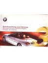 2000 BMW 3 SERIE CABRIO INSTRUCTIEBOEKJE DUITS