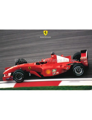 2001 FERRARI MICHAEL SCHUMACHER POSTCARD