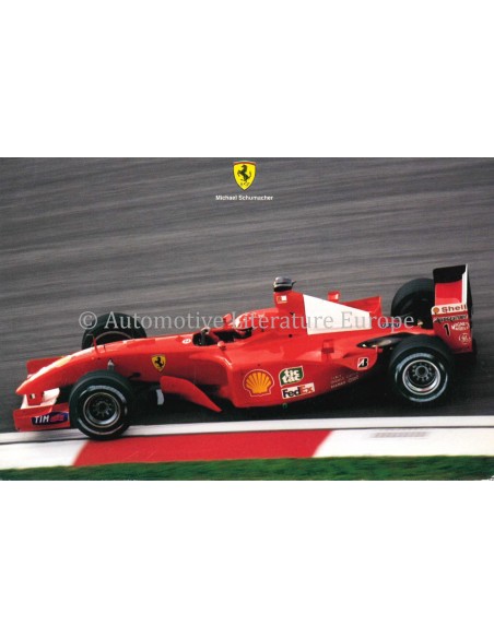 2001 FERRARI MICHAEL SCHUMACHER POSTCARD