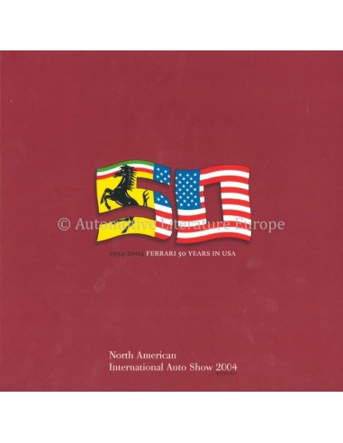 2003 FERRAR 50 YEARS IN USA NORTH AMERICAN INTERNATIONAL MOTOR SHOW PERSMAP
