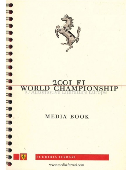 2001 FERRARI F1 WORLD CHAMPIONSHIP - MEDIA BOOK