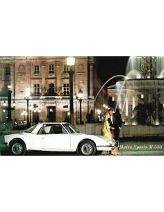 1968 MATRA SPORTS M 530 BROCHURE NEDERLANDS