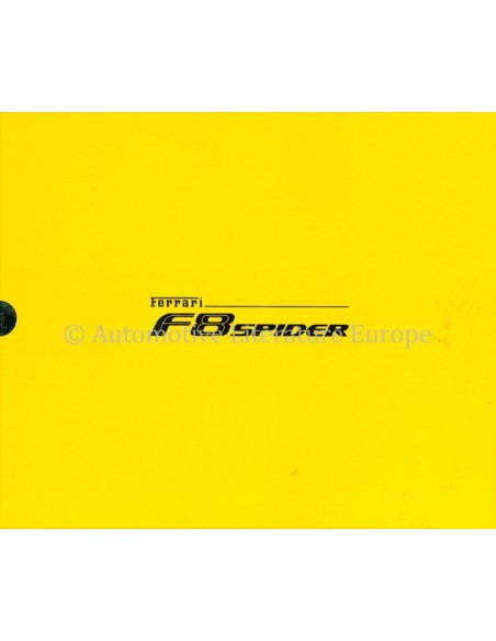 2020 FERRARI F8 SPIDER HARDCOVER BROCHURE 6800/20