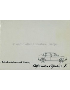 1975 ALFA ROMEO ALFASUD - ALFASUD L BETRIEBSANLEITUNG DEUTSCH