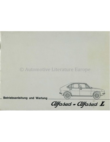 1975 ALFA ROMEO ALFASUD - ALFASUD L BETRIEBSANLEITUNG DEUTSCH