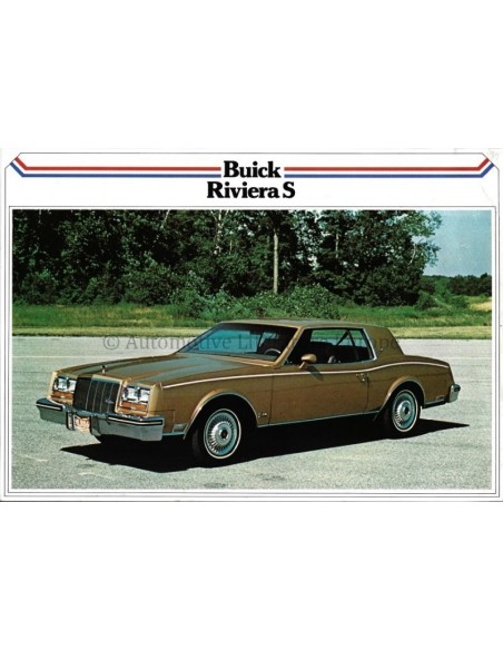 1979 BUICK RIVIERA S DATENBLATT NIEDERLÄNDISCH